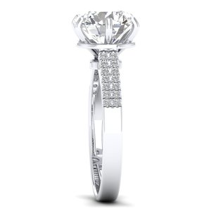 Anillo de Compromiso REYES de Plata de Ley 925 con Moissanita Certificada GRA, Joyería Fina para Mujer, Regalo de Boda, Oro de 14K Original - Product Image 3