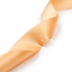 Neelkamal Industries Satin <b>Ribbon</b> 1-1/2 Inch Apricot Solid Color Single Face Craft <b>Ribbons</b> for <b>Wedding</b> Packaging - Product Image 2