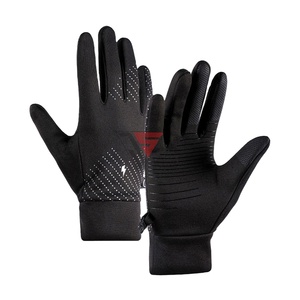 Matériau de gant de Cycle d'hiver de qualité supérieure utilisé tissu imperméable en polyuréthane, impression en silicone, paumes en cuir PU à écran tactile - Product Image 1