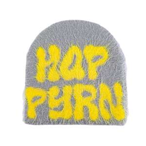 Gorros de Moda para Hombre, Otoño Invierno, Tejidos, Cálidos, Bordado 3D, Logotipo Personalizado, Mohair - Product Image 5