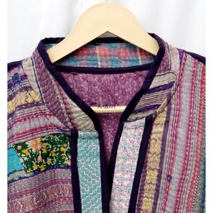 Veste Kantha Designer 100% Coton Multicolore Style Ethnique Premium Fermeture Ouverte Faite à la Main Vintage Réversible Vente en Gros - Product Image 6