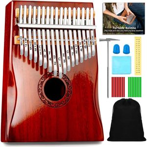 YUNDIE Kalimba Portatile a 17 Tasti, Strumento Musicale Regalo per Studio e Istruzione, con Martello per Accordatura - Product Image 3