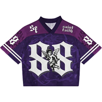 Maillot en maille premium respirant 100 % polyester, imprimé par sublimation, motif lettres sur le devant, col en V, pour entraînement sportif, vente en gros