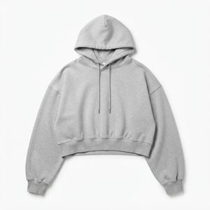 Sudaderas con Capucha Cortas de Algodón French Terry de Alto Gramaje, Lisas, de Corte Holgado y Cuadrado, Personalizadas al por Mayor, Fabricante OEM - Product Image 6