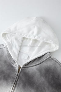 เสื้อมีฮู้ดย้อมสีไล่ระดับสีสำหรับผู้ชายเสื้อมีฮู้ดผ้าฟลีซขั้วโลกหนาโอเวอร์ไซส์ออกแบบโลโก้ได้ตามต้องการ - Product Image 4