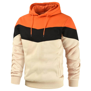 Sudadera con Capucha de Bloques de Color 2026 al por Mayor, Sudadera con LOGO, Ajuste Regular, Tejida, Casual, para Otoño, Naranja, Negro, Beige, Manga Larga - Product Image 3