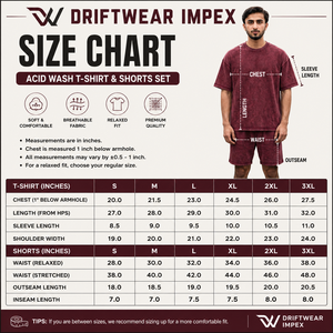 Men Acid Wash Short <b>Set</b> 100% Cotton Jersey T Shirt and Shorts Vintage Casual Summer Outfit OEM - Product Image 6