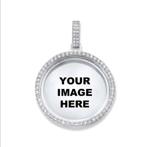 Pendentif Charme Unisexe Classique Solitaire en Diamant Taille Brillant Certifié IGI/GIA Couleur D Plaqué Or Bijoux Fins de Luxe - Product Image 4