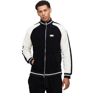 Mens Black and White Colorblock <b>Track</b> <b>Jacket</b> and Matching Pants Tracksuit OEM ODM Wholesale Apparel - Product Image 3