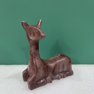 Figurine de cerf moderne en aluminium, statue décorative d'animal, objet de décoration pour la maison, sculpture d'art métallique faite à la main pour table de salon - Product Image 6