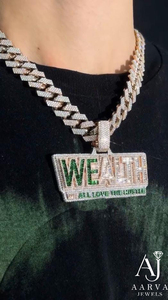 Colgante Personalizado de Plata 925 con Microincrustaciones de Moissanita, Letra, Bañado en Oro Rosa y Rodio, Estilo Hip Hop Unisex - Product Image 4