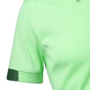 Camisa Roja de Manga Corta para Hombre, Cuello Marinero, Diseño Sólido en el Pecho, Tejido Casual de Poliéster/Algodón, Ajuste Cómodo, Servicio OEM Digital Rápido - Product Image 6