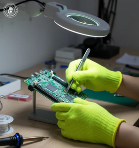 Gants en nylon tricotés à maille fine avec matériau léger pour l'assemblage électronique, le contrôle qualité et les travaux de précision - Product Image 3