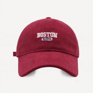 Gorra de Béisbol de Pana con 6 Paneles, Personalizada con Bordado Original del Logotipo de Boston, Letra Común, Estilo Dad Hat, Venta al Por Mayor - Product Image 2