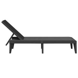 Chaise longue standard en polypropylène 100% anthracite - Product Image 5