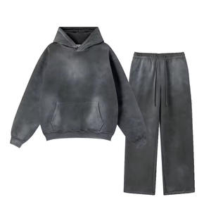 Sweat-shirt à capuche molletonné 360 g/m² de qualité supérieure, effet délavé, respirant, avec logo, pour l'hiver, style streetwear - Product Image 4