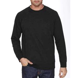 Suéter de Punto para Hombre, Cuello Redondo, Manga Raglán, Color Gris, Corte Regular, Color Sólido, Algodón, Informal, Otoño, Manga Larga - Product Image 2