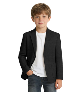 Blazer d'été léger pour garçons, veste de sport ajustée à revers crantés, uniforme scolaire pour adolescents - Product Image 1