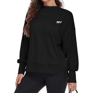 Sweat-shirt pour femme de haute qualité, style streetwear décontracté, épaules tombantes, respirant, écologique, en tricot, avec motif. - Product Image 1
