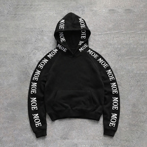Sweat-shirts à capuche personnalisés pour hommes, avec bandes imprimées sur les manches, en coton épais, style streetwear, fabrication OEM, marque privée, vente en gros - Product Image 2