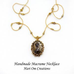 Handmade Labradorite Macrame Pendant Necklace Oval Natural Flash Labradorite Boho Gemstone Jewelry Adjustable Cord Women Gift - Product Image 4