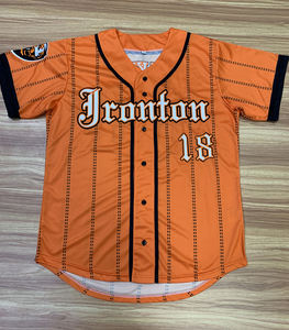 Gran Oferta personalizada 100% poliéster Raglan béisbol Jersey transpirable botón abajo camisa - Product Image 1