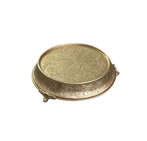 Support à gâteau rond pour baby shower, support à dessert, support à gâteau de la plus haute qualité en métal plaqué or, pour fête d'anniversaire - Product Image 6