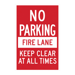 Panneau de signalisation interdiction de stationnement Brady, 18x12 pouces, panneau de sécurité en métal pour intérieur/extérieur - Product Image 1