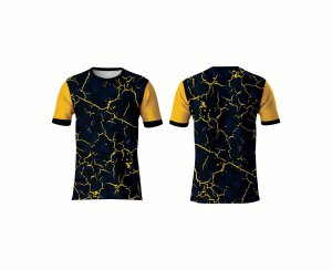 T-shirt en tricot imprimé par sublimation à motif uni, design graphique personnalisé, léger, durable, respirant, vêtement décontracté - Product Image 4