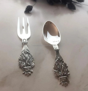 Thép được nhân đôi thiết kế độc đáo nhà hàng khách sạn Bạc thép không gỉ bạc Flatware dao kéo đặt ở mức giá thấp nhất - Product Image 5