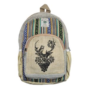 Sac à dos étudiant en coton et chanvre - Product Image 1