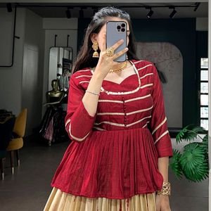 Elegante Lehenga Dola Silk Shibori Print Navratri con Blusa de Seda Vichitra Premium Cosida, Fabricante: Royal Export - Product Image 2
