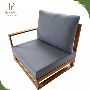 All-Weather Trendy <b>Sofa</b> Set Acacia Convertible Indoor and Outdoor Living Room and Patio Furniture for Hotel Use - Product Image 4