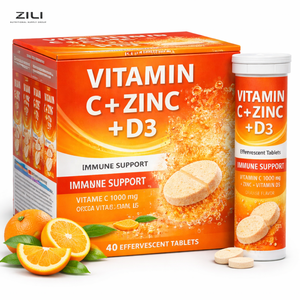 Comprimés effervescents de vitamine C, zinc et vitamine <span class=keywords><strong>D3</strong></span> en marque privée OEM pour adolescents et adultes, compléments vitaminiques - Product Image 1