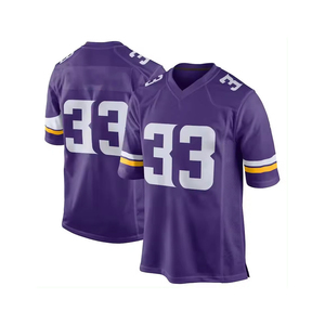 Maillots de football américain personnalisés respirants imprimés grande taille avec manches courtes et design patchwork – prix de gros - Product Image 2