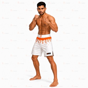 Shorts d'entraînement MMA Performance 180g Polyester Spandex Extensible dans les quatre sens Séchage rapide Respirant Léger Vêtements de combat Grappling OEM - Product Image 4