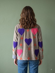 Morvi-Fab 2026 #76 <b>Women</b>’s Velvet Heart <b>Embroidered</b> <b>Jacket</b> – Colorful Boho Designer Outerwear - Product Image 6