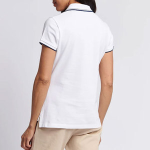 Custom Solid Color Short Sleeve <b>Polo</b> <b>Shirt</b> In Solid Color Trending Custom Size Casual Wear Breathable <b>Women</b> <b>Polo</b> <b>Shirt</b> - Product Image 2