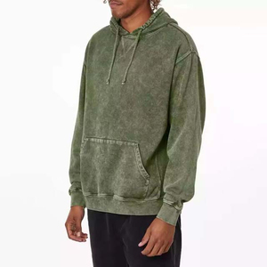 New Arrival Breathable Solid Color Men's Acid Washed <b>Hoodie</b> 100% Cotton Fleece Eco-Friendly Casual Wear Premium Quality Pocket - Product Image 6