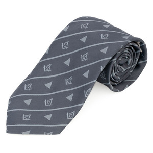 Corbata de Poliéster Jacquard de Alta Calidad Keer, Corbata Masónica Clásica de Color Negro con Logotipo de Marca Famosa - Product Image 1