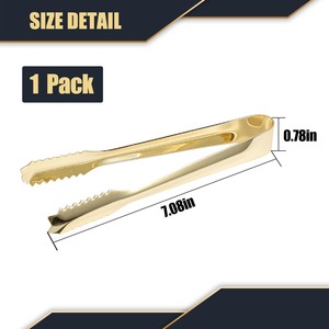 Pince à glace en acier inoxydable de qualité supérieure, élégante, pour servir à table, accessoire de luxe pour bar à cocktails, restaurant, cuisine - Product Image 2