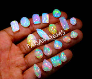 Cabochon d'opale éthiopienne naturelle de haute qualité mélange de pierres précieuses certifiées par un tiers taille personnalisable pour la vente de septembre pour - Product Image 3