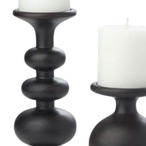 เชิงเทียนสีดำคุณภาพสูงแบบใหม่สำหรับตกแต่งบ้าน ที่วางเทียนอะลูมิเนียมหล่อขึ้นรูป งานแฮนด์เมดสั่งทำพิเศษ - Product Image 3