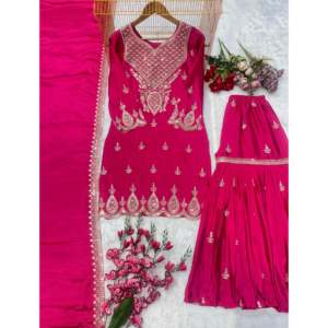 ชุดเครื่องแต่งกายปาร์ตี้ผู้หญิงสวยๆพร้อม dupatta บนล่าง - Product Image 1
