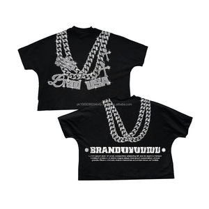 T-shirt pour homme personnalisé de 280 grammes, surdimensionné, 100% coton, streetwear, vintage, effet délavé, imprimé graphique, design DTG - Product Image 1