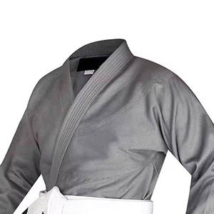 Kimono de karaté gris 100% coton, coupe classique, respirant, unisexe, vêtements d'arts martiaux pour adultes - Product Image 5