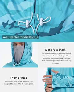 Vêtements de pêche personnalisés à manches longues pour hommes, sweat-shirt à capuche pour la pêche en plein air, séchage rapide, sweat-shirt d'été - Product Image 4