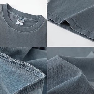 เสื้อยืดผู้ชายสีดำ 220 กรัม ผ้าฝ้าย 100% สกรีนโลโก้ได้ตามสั่ง ดีไซน์เรียบง่าย แขนสั้น ทรงปกติ คุณภาพสูง - Product Image 3