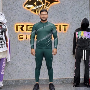 Conjunto de chándal para entrenamiento al aire libre, chaqueta deportiva ligera y pantalones para correr, fitness, calentamiento, ejercicio y uso diario activo. - Product Image 1