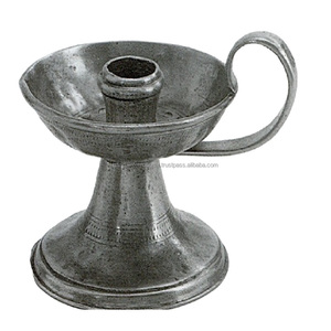 Portavelas cónico de aluminio con acabado de níquel para decoración de iluminación del hogar otros candelabros linternas y tarros de velas - Product Image 1